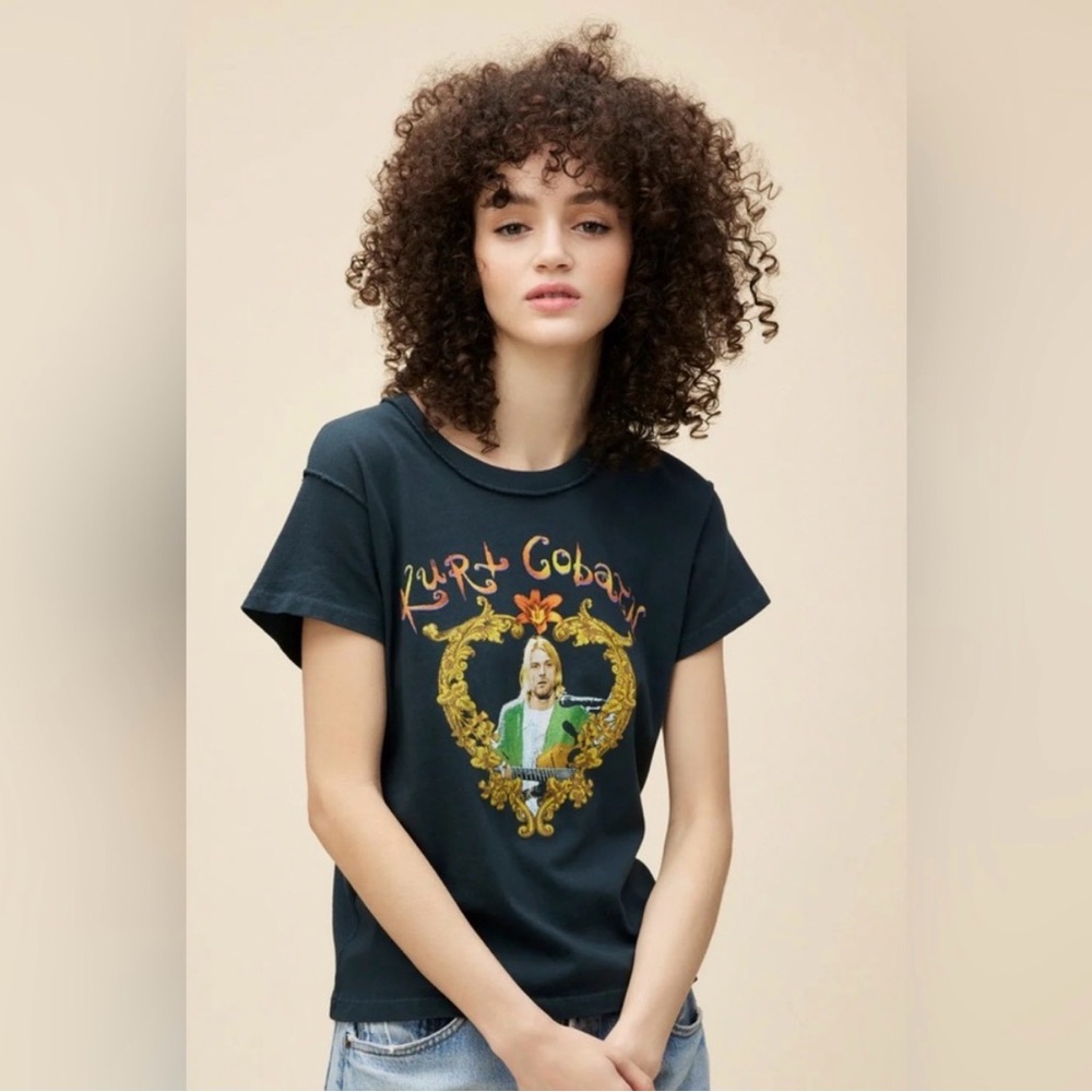 NWOT💝 DAYDREAMER Kurt Cobain Reverse GF Tee XL in Vintage Black $88 Retail